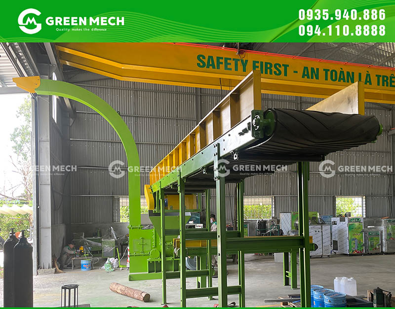 Lắp đặt máy băm gỗ 15 tấn của GREEN MECH đến Campuchia